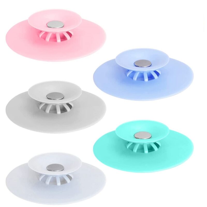 5 Pièces Filtres de Vidange Caoutchouc Bouchon Évier Universel pour Cuisin Salle de Bain Anti-Odeurs Bouchon de Baignoire