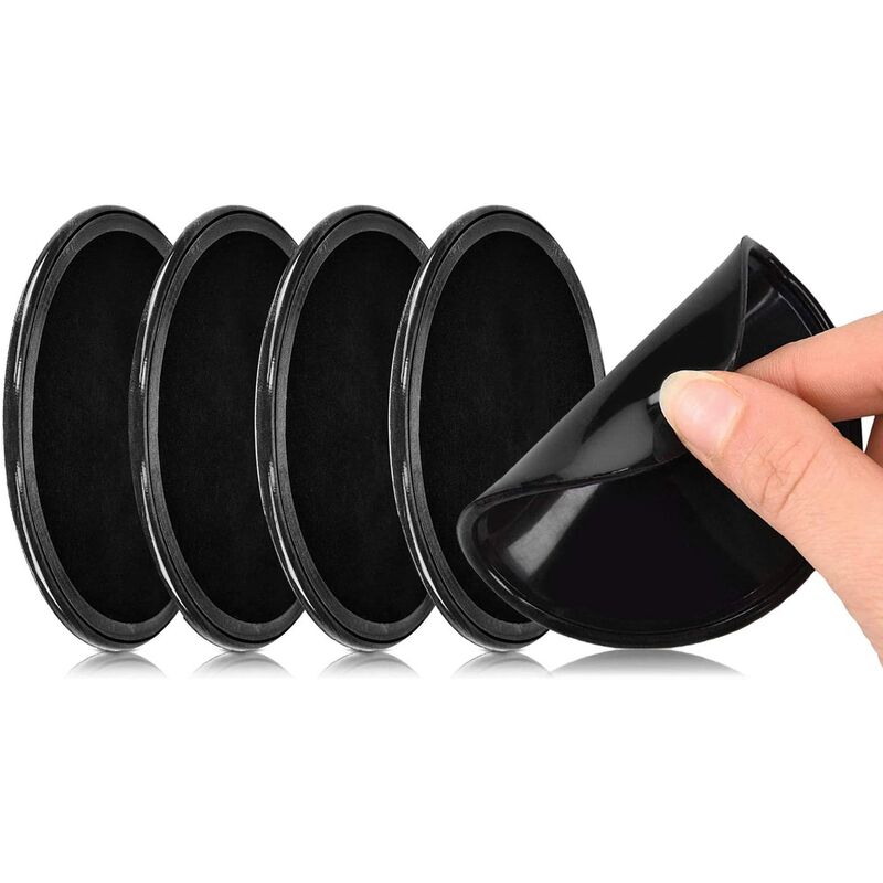 5 Pièces Tampons Nano Magique Adhésifs Gel,Réutilisable Silicone Tapis Antidérapant pour Voiture Support de Téléphone et GPS,Maison, Bureau,sans