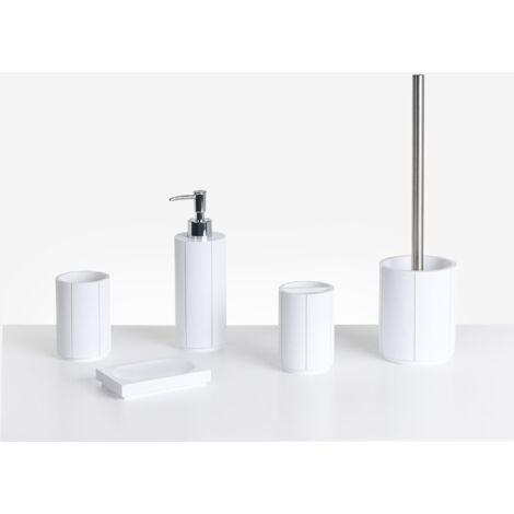 5-Piece Bathroom Accessories Set HUALLAGA White