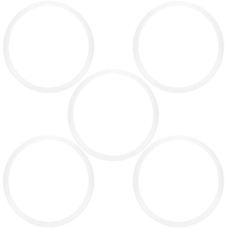 5-piece Food Grade Pressure Cooker Sealing Rings, Stainless Steel Silicone, Clear Universal O-rings (22 cm)