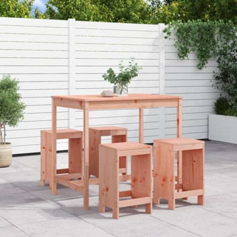 5 Piece Garden Bar Set Solid Wood Douglas vidaXL