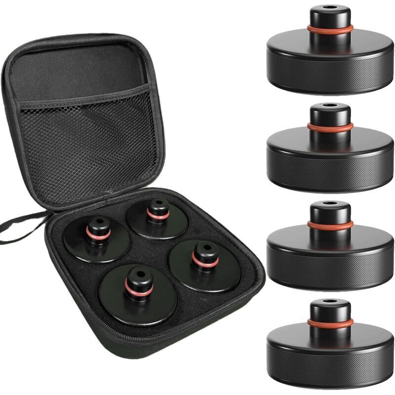 5-Piece Jack Pad Set Compatible with Model 3 / S / X / Y, 4 Tesla Jack Supports with 1 Storage Box, Lifting Pads, Vehicle Accessories