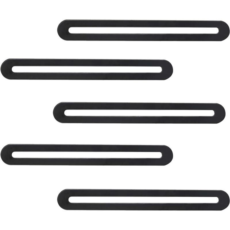 5-Piece Perforated Plate Brackets, Adjustable Stainless Steel Flat Connectors, Metal Reinforcement Plate, for Repairing and Fixing Wood and Furniture