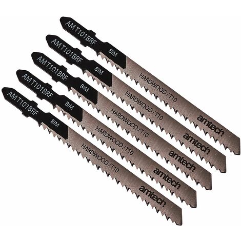 5 Piece reverse cut wood jigsaw blade Set (AMT101BRF) - M1608