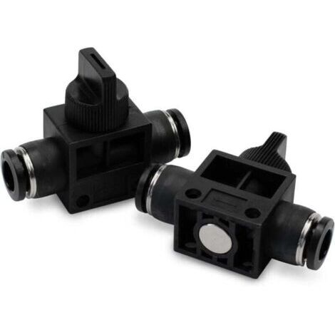 5 pièces 10mm Tubes OD Vanne à bille de contrôle du , XU,débit d'air Raccord union pneumatique droit Push To Connect -