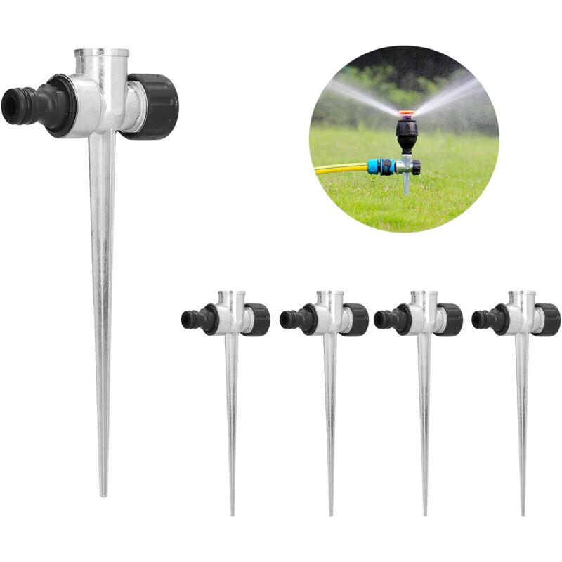 5 pièces 1/2 Pouces Filetage Femelle côté pelouse gicleur, Pointe Filetage Externe Interface,MéTal Pelouse Arrosage Arroseur Connecteur,Arroseurs de