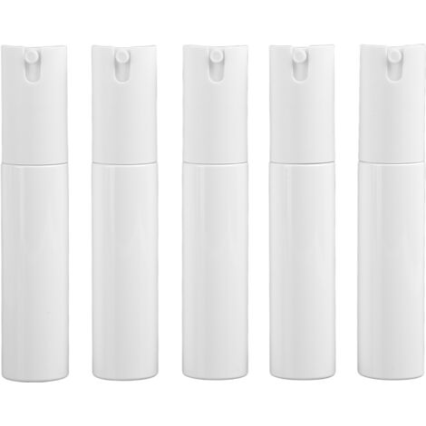 5 pièces 30ml Flacon Spray Vide Portable Réutilisable pour Voyage - Atomiseur pour Tonique Blanc