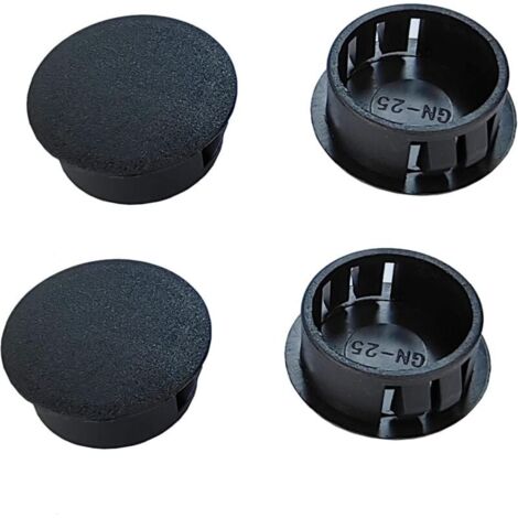 5 Pièces 45mm Bouchons en Plastique Rond, Cache Trou Meuble, Cache Trou Plastique, Noir, Bouchon de Trou de Percage pour Verrouillage Trou Meubles