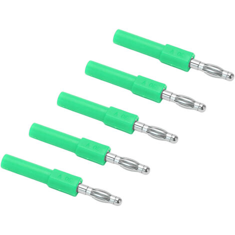 5 Pièces Adaptateurs Prise Banane 4mm à 2mm, Connecteurs Haute Conductivité pour Câbles Électriques, Vert