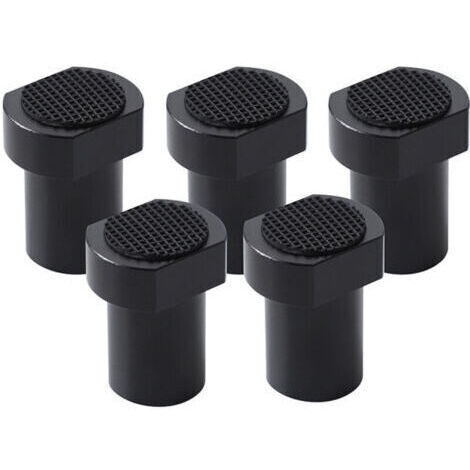 5 pièces Alliage d'Aluminium Presse Etabli pour Bench Dog Serre Joint Etabli pour Etabli Menuisier Bouchon de Positionnement de Serrage Accessoires d'Établi pour Trou de Chien de 20mm (Noir)