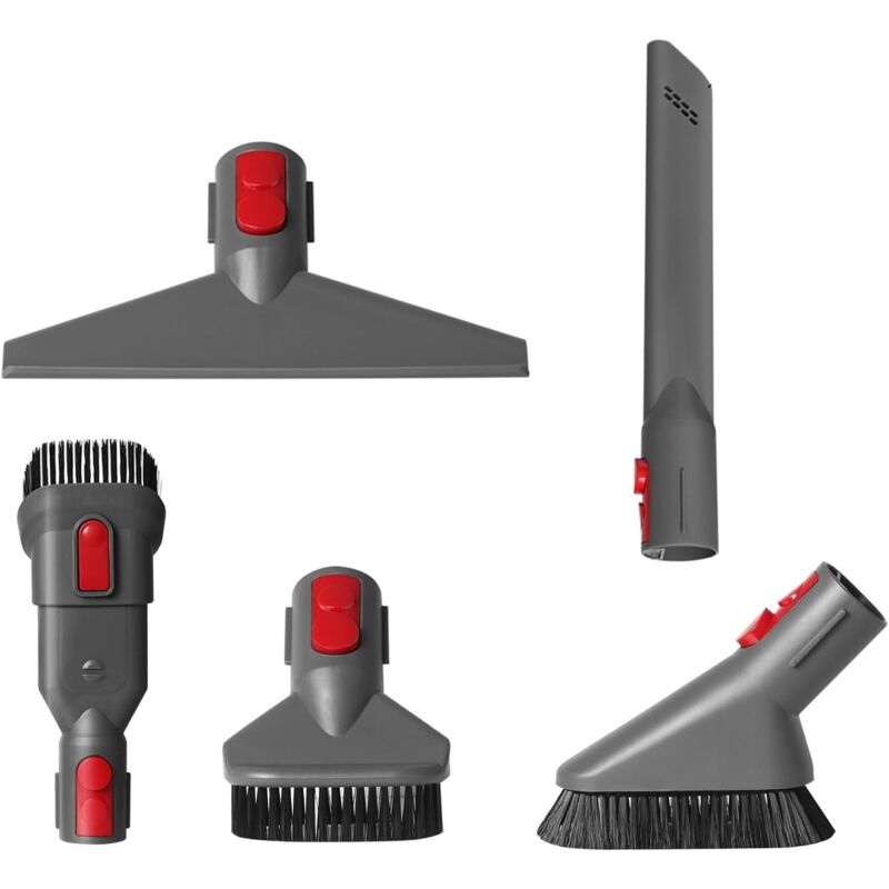 5 Pièces Aspirateur Accessoires pour Dyson, avec 3 Brosse Aspirateur et 2 Embout Aspirateur, Aspirateur Pièces Détachées, pour Dyson V7 V8 V10 V11,
