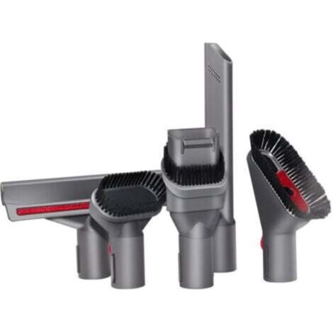 5 Pièces Aspirateur Accessoires pour Dyson, avec 3 Brosse Aspirateur et 2 Embout Aspirateur, Aspirateur Pièces Détachées, pour Dyson V7 V8 V10 V11, pour Nettoyer les Sols, Matelas, Plafonds (Gris)