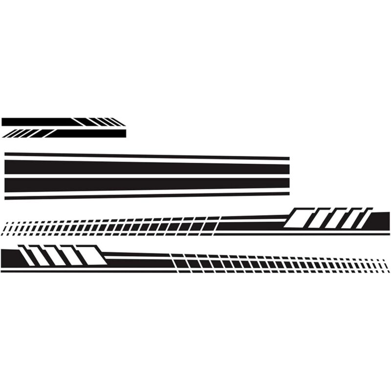 5 pièces autocollants de voiture autocollants de carrosserie rayures de voiture portes latérales carrosserie capot miroir décalcomanies ensemble de