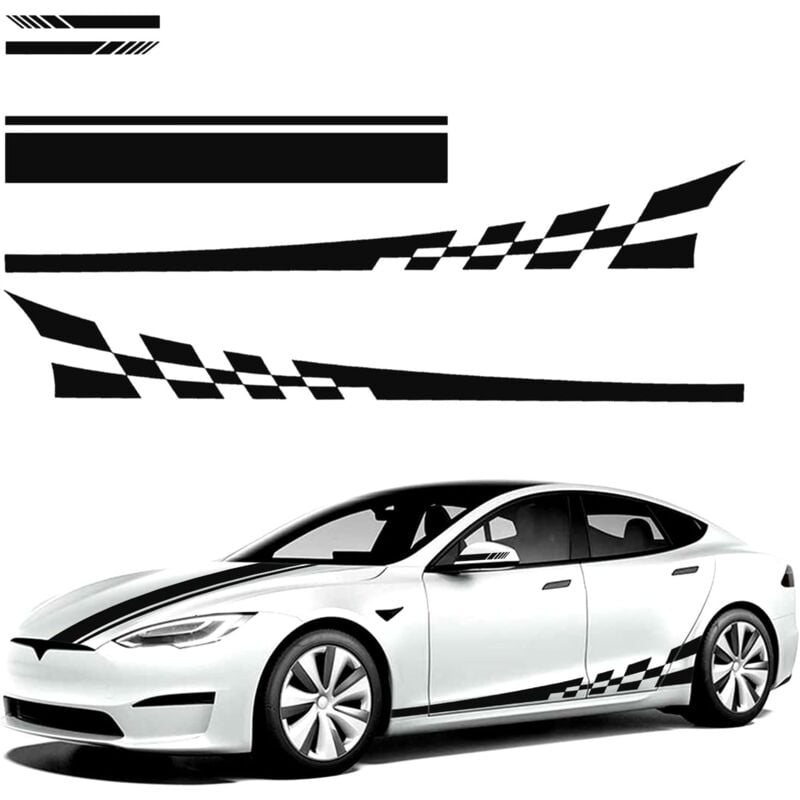 5 pièces autocollants latéraux de voiture autocollants de rétroviseur autocollants de capot de voiture autocollants de sport automobile ensemble de