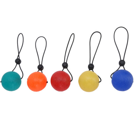 5 pièces Balles de Grip Anti-Stress pour Entraînement Musculaire des Doigts et Poignets