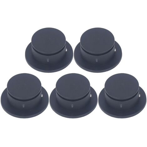 5 pièces bouchons de dérive ronde pour planche de surf, bouchon de leash remplacement pour longboard noir