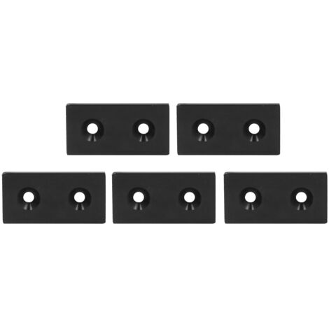 5 Pièces Bouchons d'Extrémité Profilés Aluminium 4080, Couvercles Métalliques pour Pièces de Guidage Linéaire, Noir