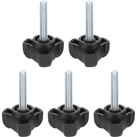 5 pièces Boulon Papillon M6-30mm, Tête Triangulaire pour Serrage Manuel, Écrous à Poignée