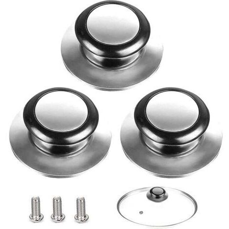 5 Pièces Bouton de Couvercle, Poignée Couvercle Casserole, Convient Pour Poignée de Couvercle en Verre, Couvercle de Casserole en Acier Inoxydable, Pour Les Ustensiles de Cuisine