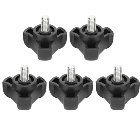 5 pièces Boutons de serrage à tête triangulaire M6‑10mm, Poignées de blocage manuel, Vis à oreilles