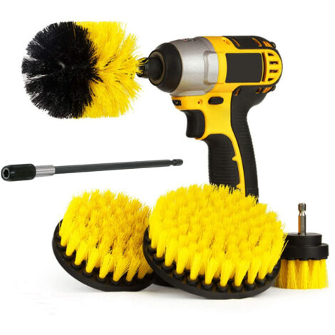 5 Pièces Brosse de Nettoyage Perceuse Électrique - Épurateur électrique pour Brosse de Nettoyage pour le Nettoyage de Salles de Bains, Dalles de Piscine, Briques, Céramique (Perceuse Non Incluse)