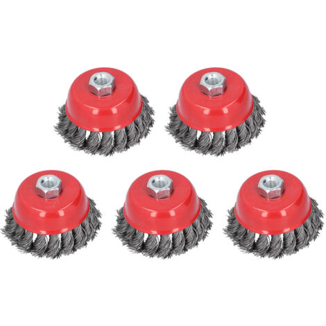 5 Pièces Brosse Métallique Rouille Enlèvement Nettoyage Polissage Accessoires Filetage M10