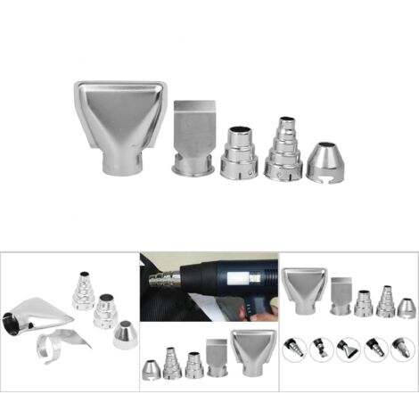 5 pièces buses pour pistolet à air chaud en acier inoxydable accessoires chauffage