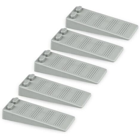 5 pièces cale porte caoutchouc souple, Hauteur Reglable Antidérapante bloc porte sol, Non Toxique, Non Odeur arrêt de porte, Protège Sols et Murs, Pour Tapis, Sols, Béton, parquets (Gris)