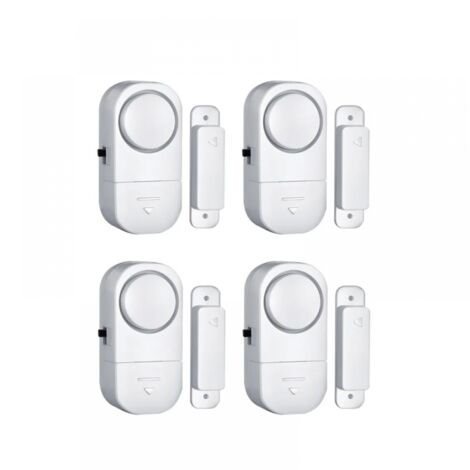 5 pièces Capteur d'alarme de sécurité personnelle sans fil pour porte et fenêtre, alarme de sécurité domestique pour porte et fenêtre