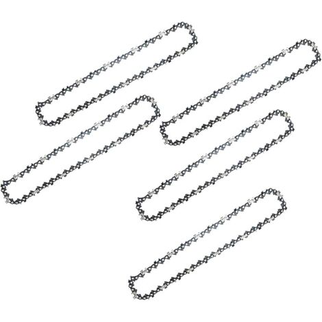 5 pièces Chaine de Tronconneuse 8 pouces, Chaine Tronconneuse Avec Guide Meule 45 Drive Links, ChaîNes Tronçonneuses pour la Coupe du Bois, Branches d'Arbres, élagage