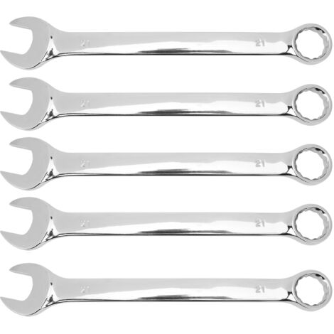 5 Pièces Clé à Cliquet Polyvalente en Acier Chrome Vanadium 21mm - Boîte de Rangement Incluse