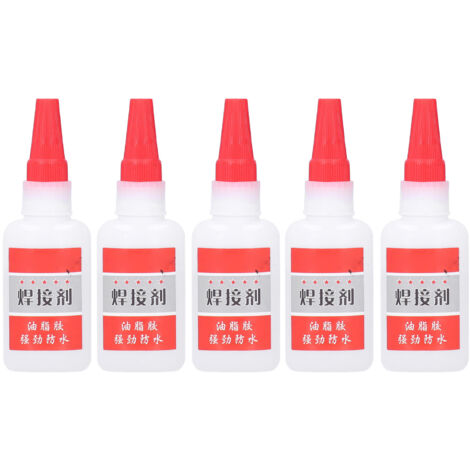 5 pièces Colle Extra Forte 50ml pour Soudage Métal, Bois, Céramique - Réparation et Bricolage