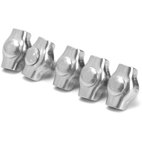 5 Pièces Collier de Serrage Simplex en Acier Inoxydable pour Marine, Voile et Élingues - 2mm