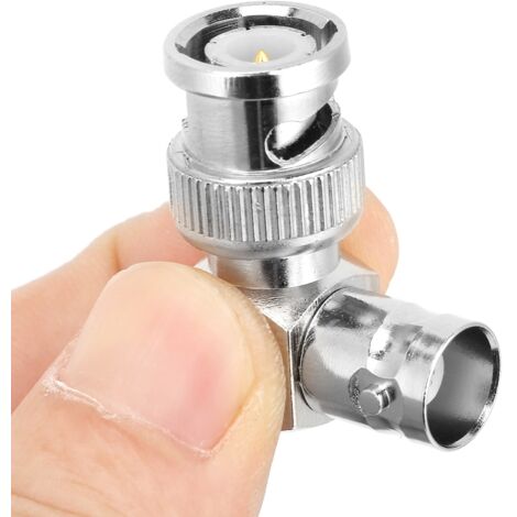 5 pièces Connecteur BNC en Laiton 90 Degrés Mâle à Femelle pour Câble Coaxial