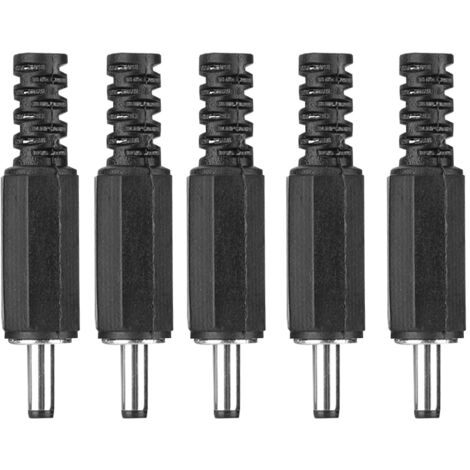 5 pièces Connecteur DC Mâle 1.3x3.5mm Jack Alimentation Coaxial Adaptateur