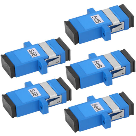 5 pièces Connecteur Fibre Optique SC/UPC Monomode avec Coupleur et Atténuateur 5dB