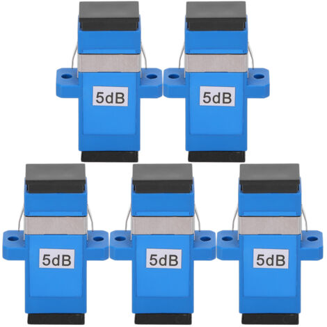 5 pièces Connecteur Fibre Optique SC/UPC Monomode, Coupleur Optique et Atténuateur 5dB