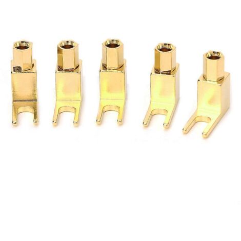 5 pièces Connecteur Y Banane vers Pelle pour Câble Haut-Parleur, Adaptateur Prise Banane