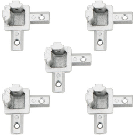 5 Pièces Connecteurs d'Angle 90° en Alliage de Zinc pour Profilés Aluminium Type T (Norme Européenne 2020)