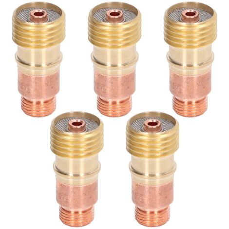 5 Pièces Corps de Douille à Lentille de Gaz 3/32 Pouce en Métal pour Soudage TIG, Compatible avec Torches WP‑17, WP‑18, WP‑26