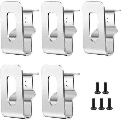 5 pièces crochet de ceinture, acier inoxydable, résistant à l'usure, clips porte-outil, pour perceuse dewalt 20v max