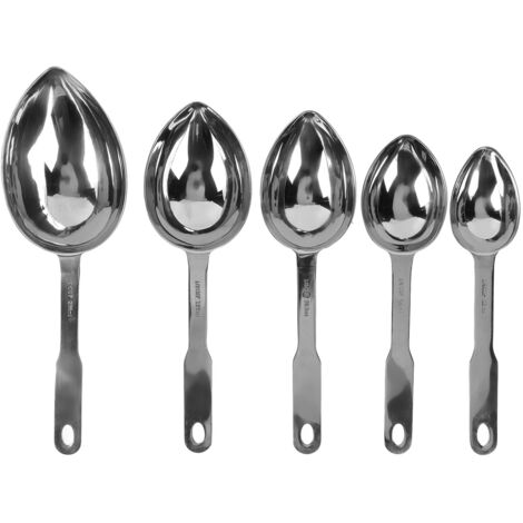 5 Pièces Cuillère Long Manche Inoxydable, Louche Ergonomique Brillante pour Cuisine et Préparation de Soupes