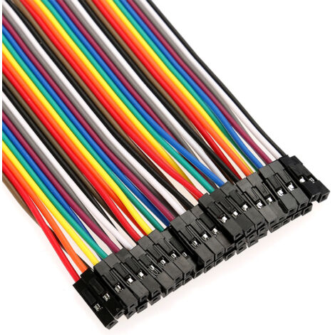 5 pièces de câbles de liaison multicolores 11,5 cm, 40 broches M/F pour platine d'essai