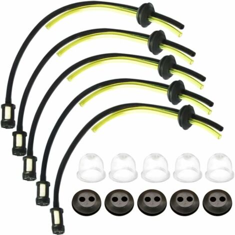 5 pièces de tuyau d'essence pour débroussailleuse joints de tuyau de carburant universels filtre à essence kit de tuyau d'essence joint de tuyau d'alimentation en essence et filtre pour tondeuse à gaz