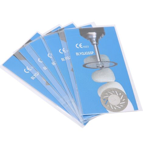 5 pièces disques de coupe dentaire double face, kit de polissage pour prothèses dentaires, disques abrasifs dentaires 10