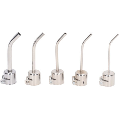 5 Pièces Embout de Pistolet à Air Chaud en Alliage d'Aluminium, Embout Courbé pour Station de Soudure, Accessoire pour Modèle 850