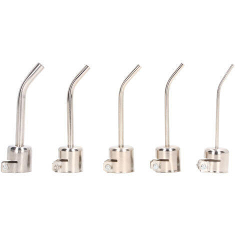 5 Pièces Embout de Pistolet Thermique en Acier Inoxydable, Accessoire pour Station de Soudure à Air Chaud