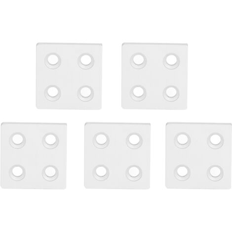 5 pièces Embouts de profilé en aluminium, plaques de recouvrement en alliage métallique, pièces mobiles linéaires 4040 à double rainure, argent