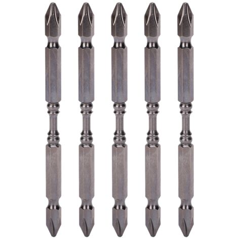 5 pièces embouts de tournevis électrique 2 têtes antidérapage acier allié outil manuel quincaillerie type C 110 mm