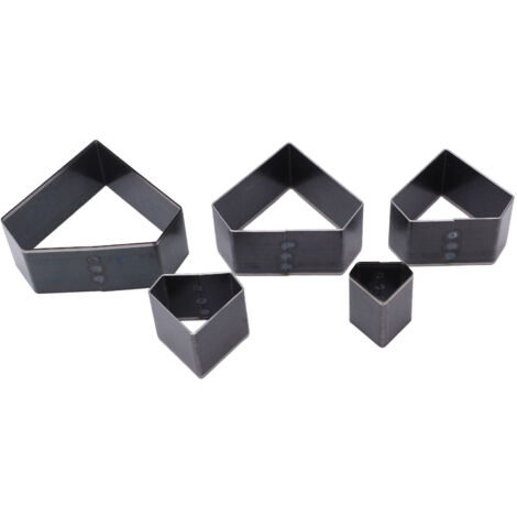 5 Pièces Emporte-Pièce Diamant en Cuir pour Découpe et Perçage, Différents Tailles, Idéal DIY et Loisirs Créatifs à la Maison
